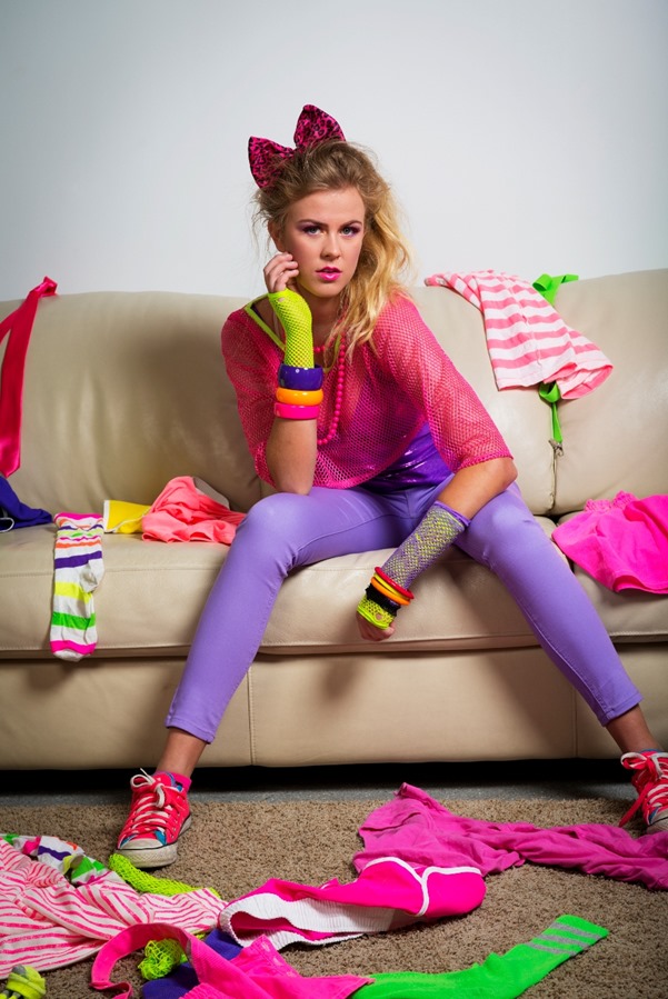 Legging Neon Pink Trendy 80s