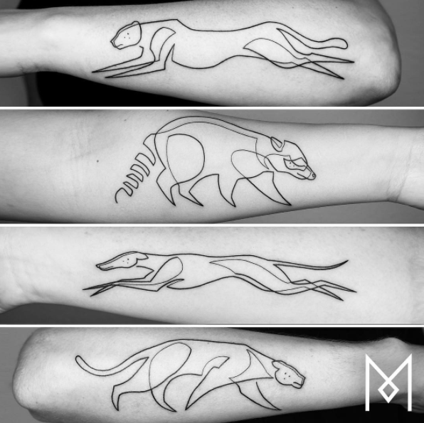 10 Best Continuous Line Tattoos Best Ideas For Continuous Line Tattoo   MrInkwells