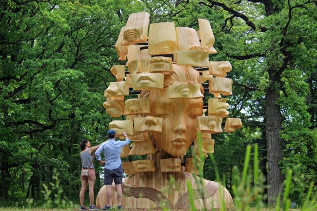 'Sentient' created by Daniel Popper. Photo from The Morton Arboretum.