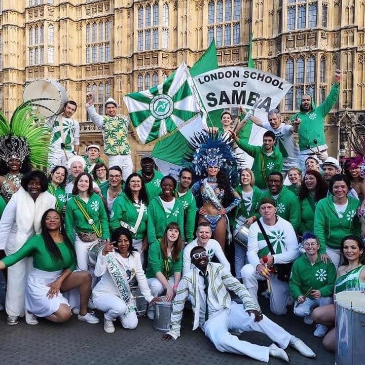 Samba through the Solar System at Notting Hill Carnival with London School of Samba 1 school of samba