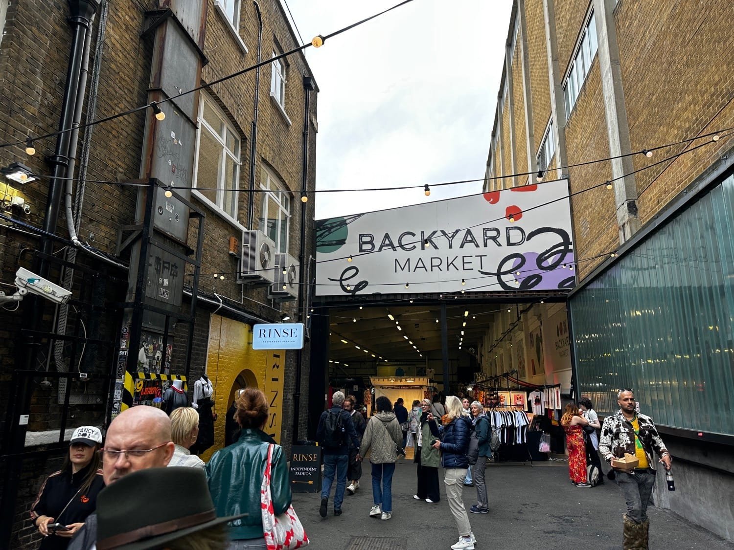 people at Backyard Market in one of the Shoreditch markets