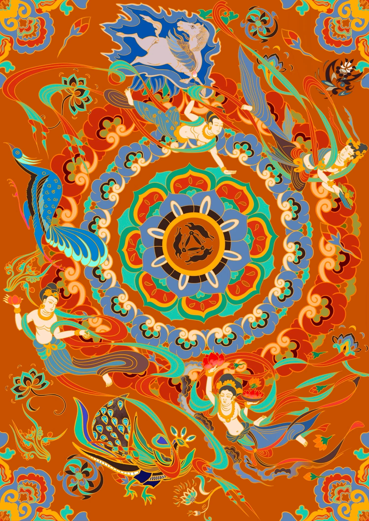 Exploring Dunhuang Traditions and Therapeutic Art with Dongling Huang 7 Painting by Dongling Huang