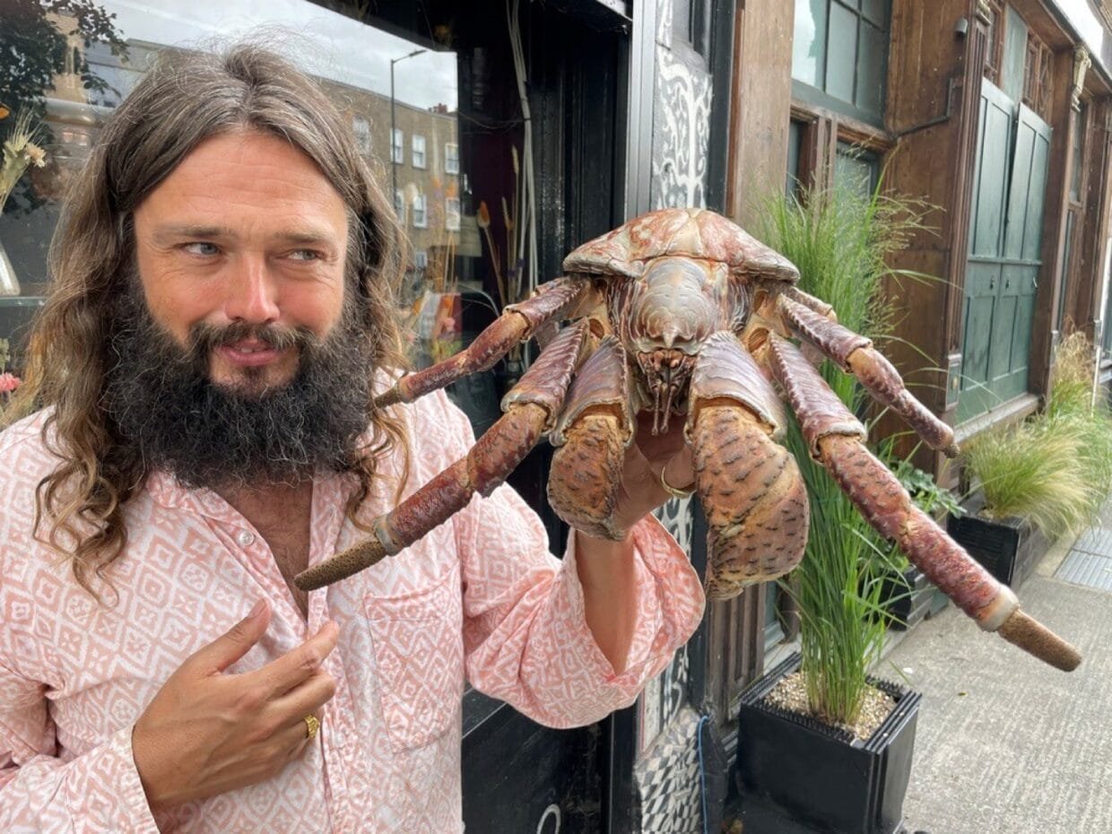 Viktor Wynd on Dark Fairy Tales and the Strange Side of London 6 Viktor Wynd at the Museum of Curiosities surrounded by eccentric artifacts