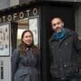 Rafael Hortala Vallve & Corinne Quin beside one of their restored analogue photobooths