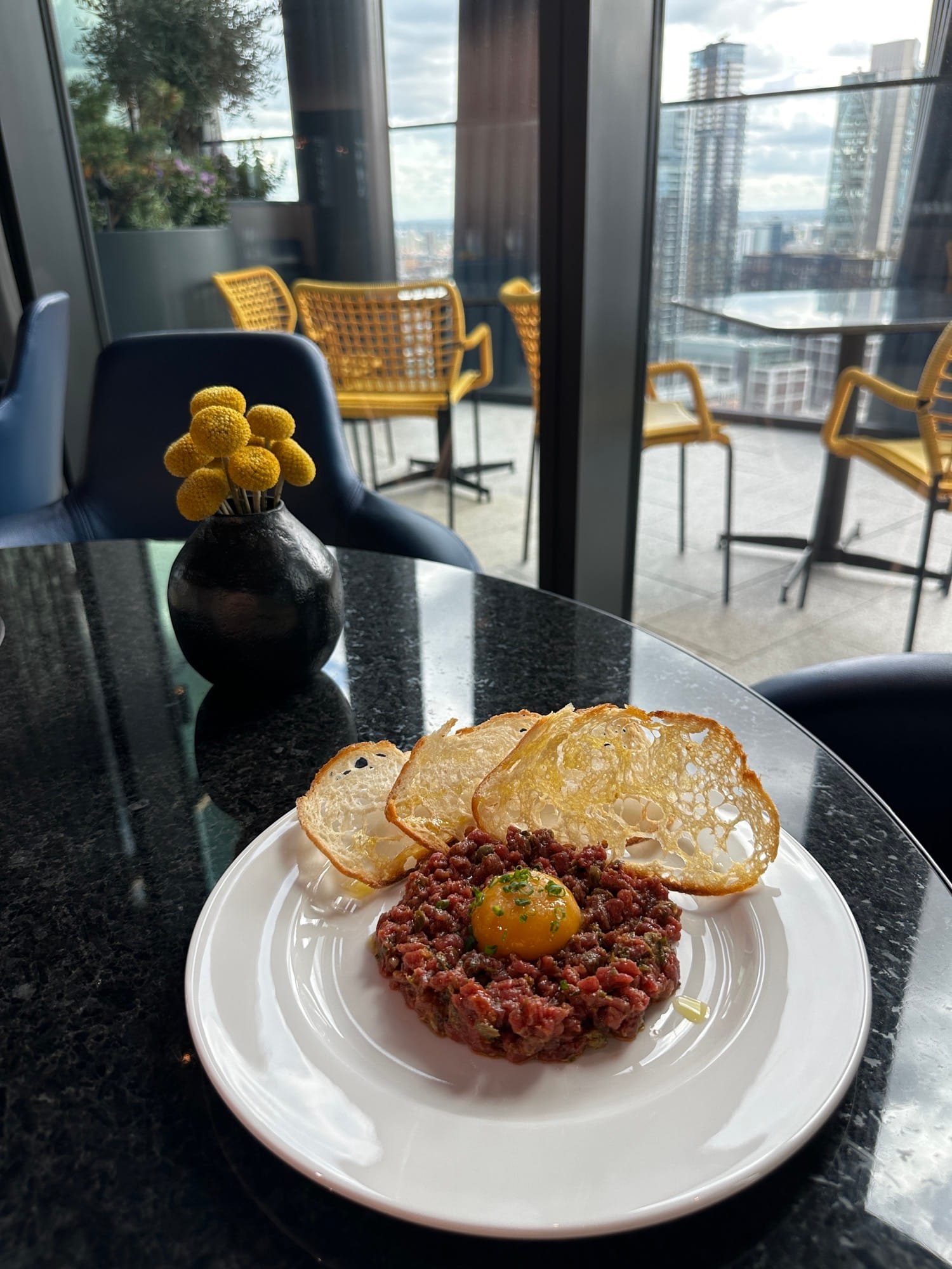 Solaya Restaurant Review: Mediterranean Sunshine with Skyline Views in Shoreditch 9 tartare from Solaya Restaurant menu