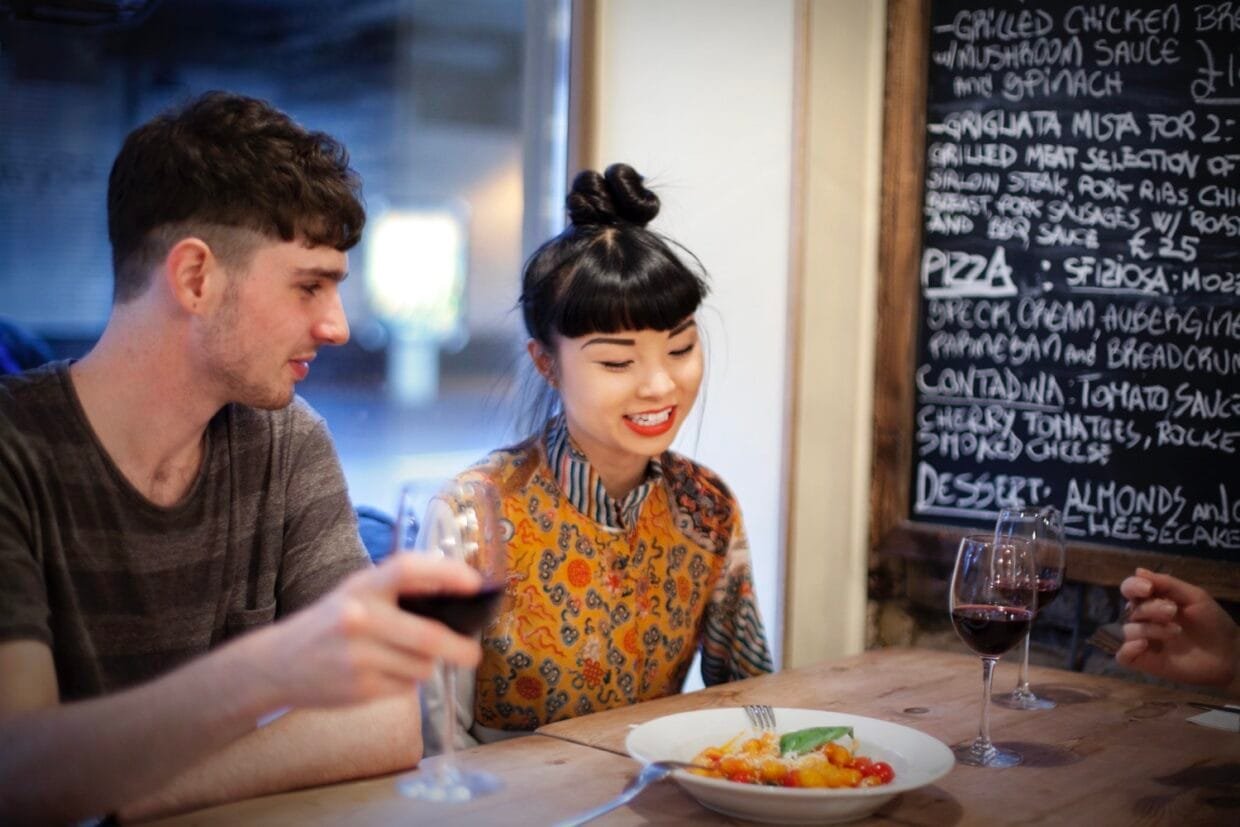 Best Restaurants in Shoreditch: Where to Eat, Drink & Discover Local Flavours 6 people dining in one of the best restaurants in Shoreditch
