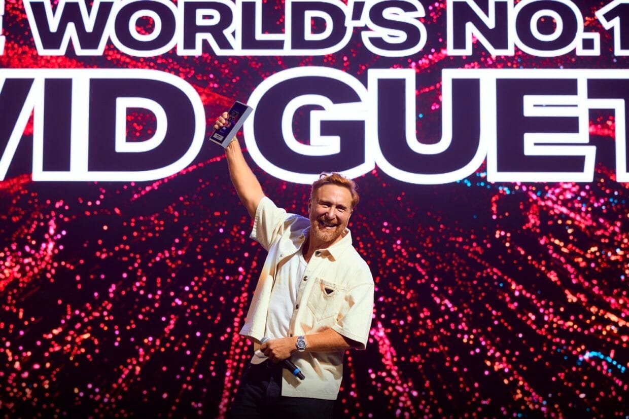 David Guetta Crowned World’s No.1 DJ in 2025 — Again 6 David Guetta performing at UNVRS Ibiza during Top 100 DJs 2025