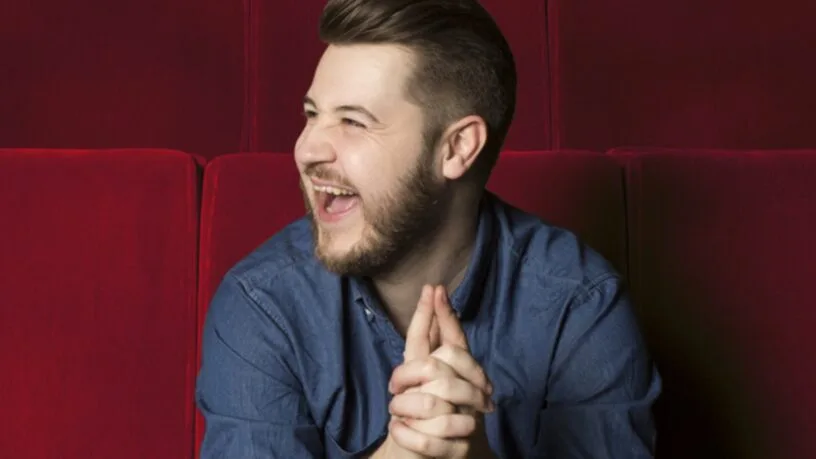 Dominic Davies inside Backyard Cinema’s Enchanted Forest set