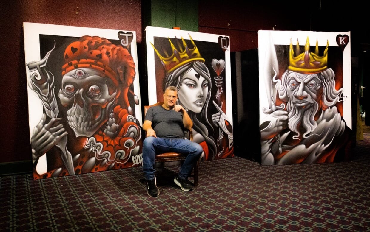 How John Carswell Built the World’s Largest Street Art Collection 6 John Carswell with graffiti art from The Dogtown Collection in his studio