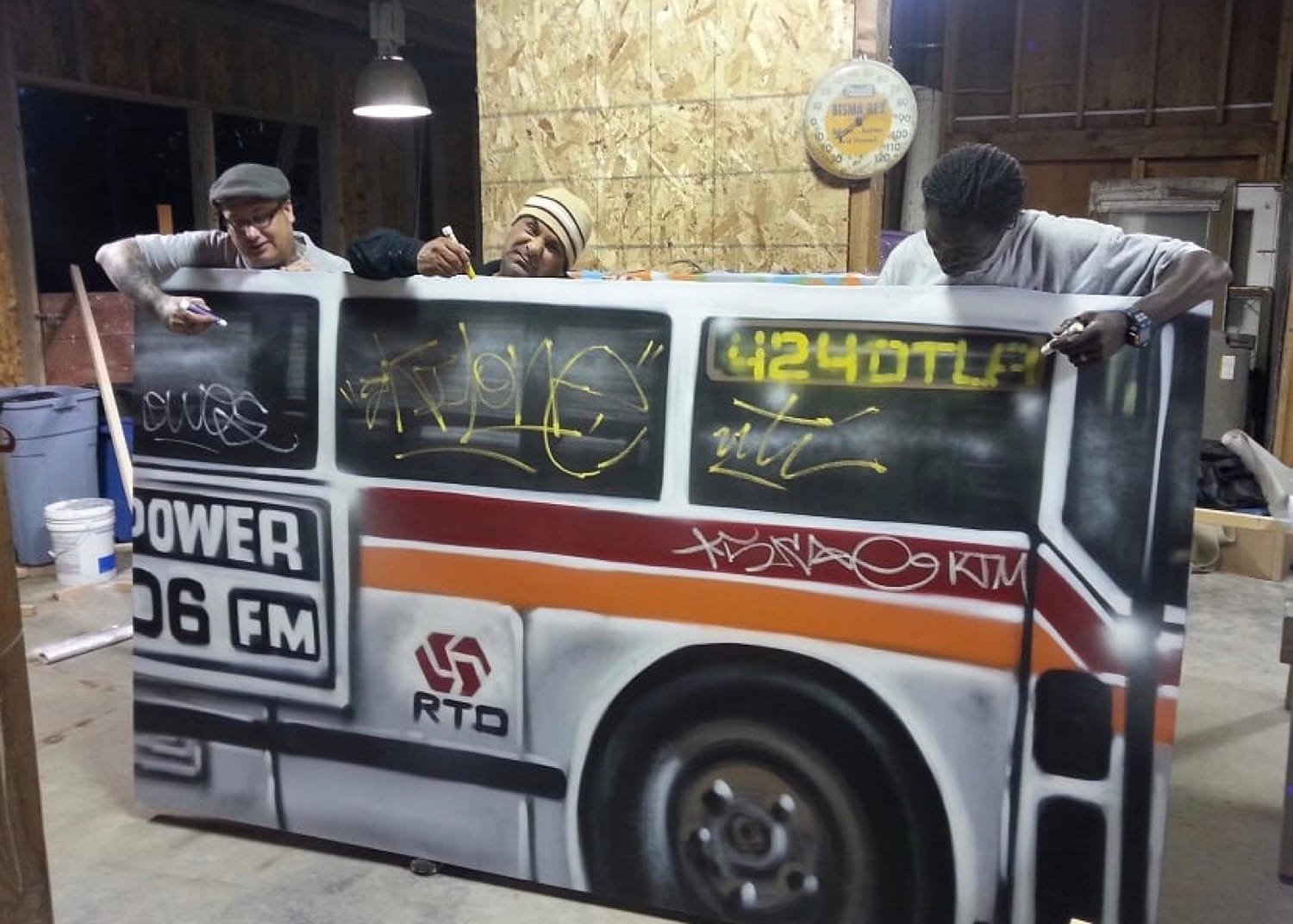 How John Carswell Built the World’s Largest Street Art Collection 11 John Carswell and daughter Gloryanne “Baby G” at AMGRAF gallery