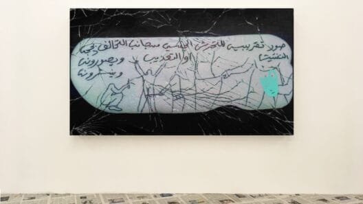 Claire Fontaine installation view of Show Less at Mimosa House