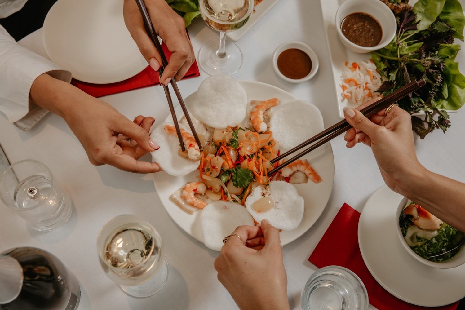 Prawns served as a starter on Vietnamese Kitchen’s seasonal festive menu.