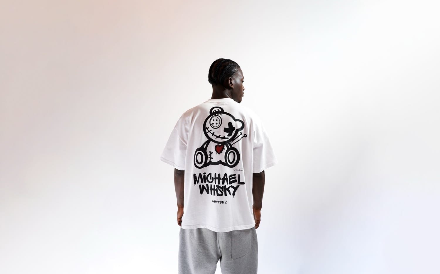 Inside Michael Beckford’s Journey From Homelessness to High Fashion with MICHAEL WHSKY® 7 MICHAEL WHSKY monochrome streetwear design by Michael Beckford