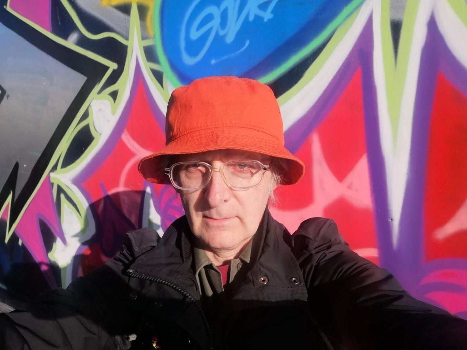 Paul McMichael selfie in his studio