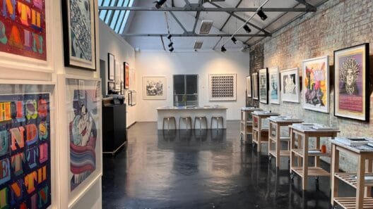 StolenSpace Gallery exhibition installation featuring urban art