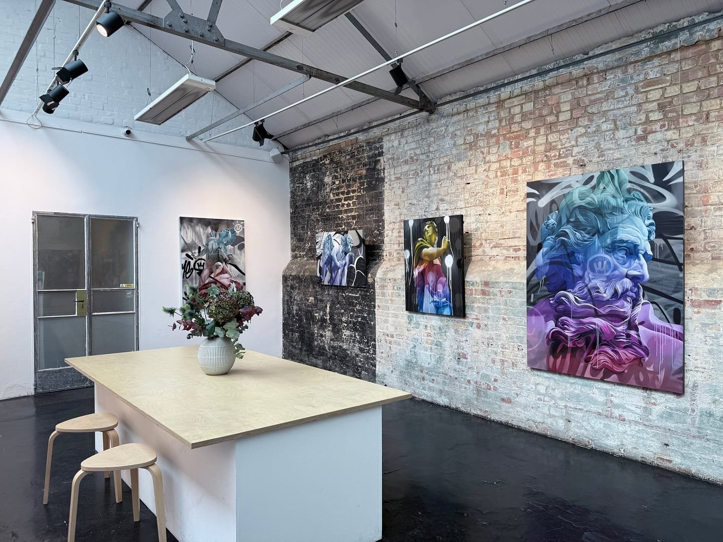 Inside StolenSpace Gallery with Eve Hennings: How the Shoreditch Gallery Shaped Urban Art 7 Artist D*Face’s work displayed at StolenSpace Gallery Shoreditch