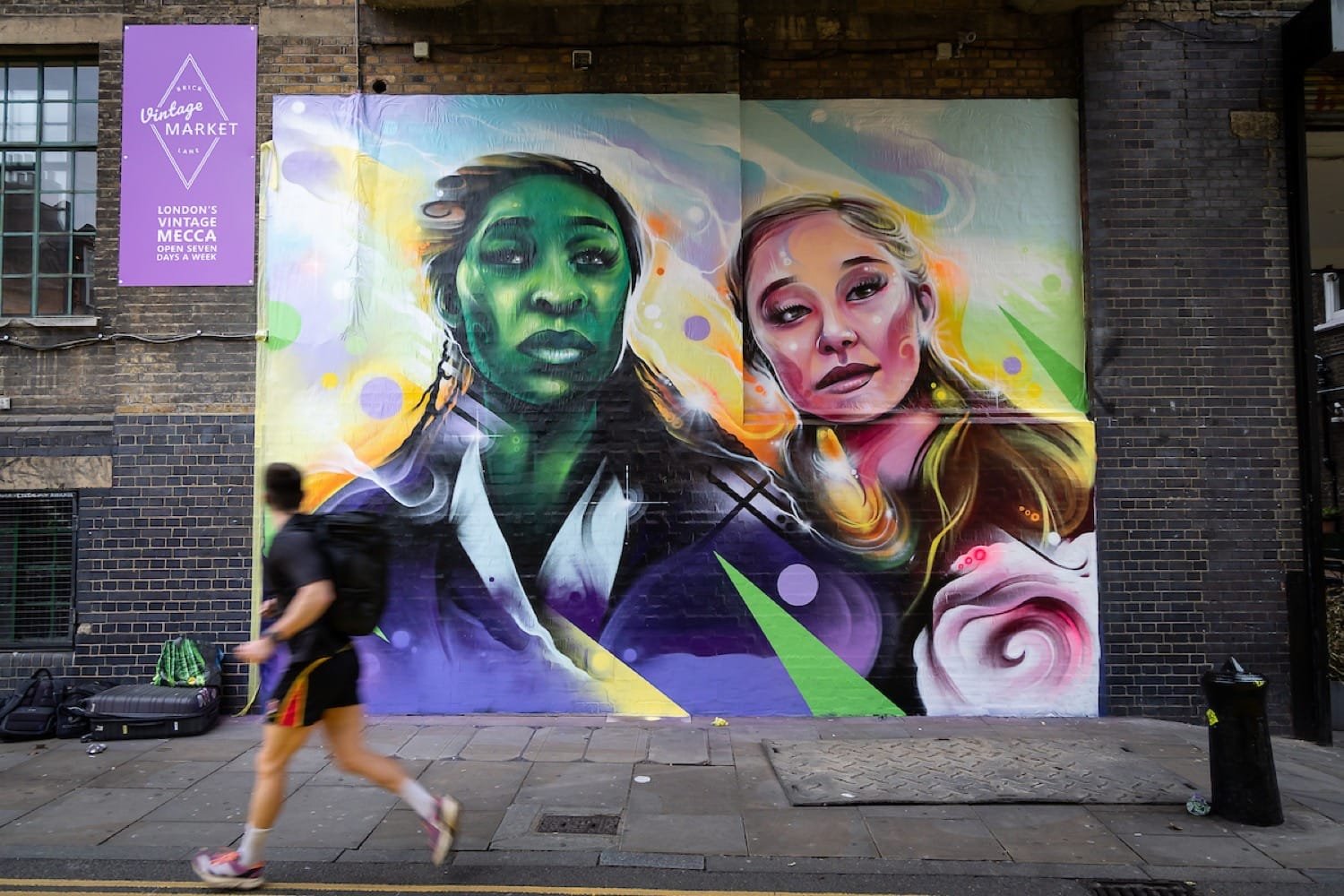 Nicolas Dixon’s colourful artwork blending worlds as part of the Wicked Yellow Brick Lane cultural celebration.