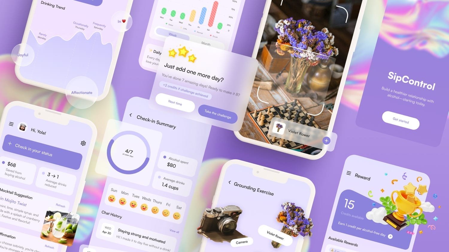 Why Ye Tian Believes AI Can Empower — But Never Replace — Designers 7 Close-up of UX wireframes created by designer Ye Tian for healthcare apps