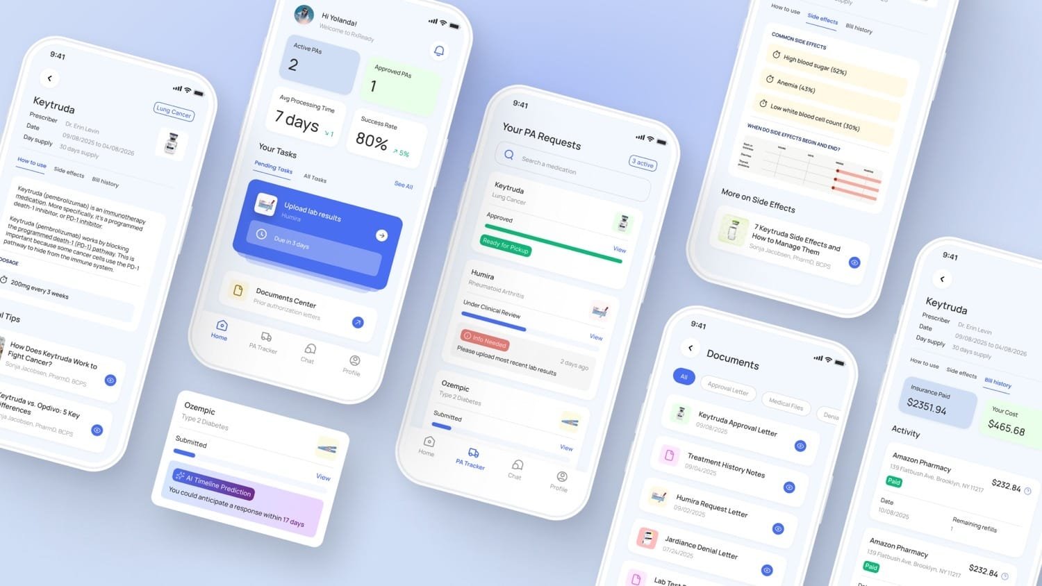 Why Ye Tian Believes AI Can Empower — But Never Replace — Designers 8 Close-up of UX wireframes created by designer Ye Tian for healthcare apps