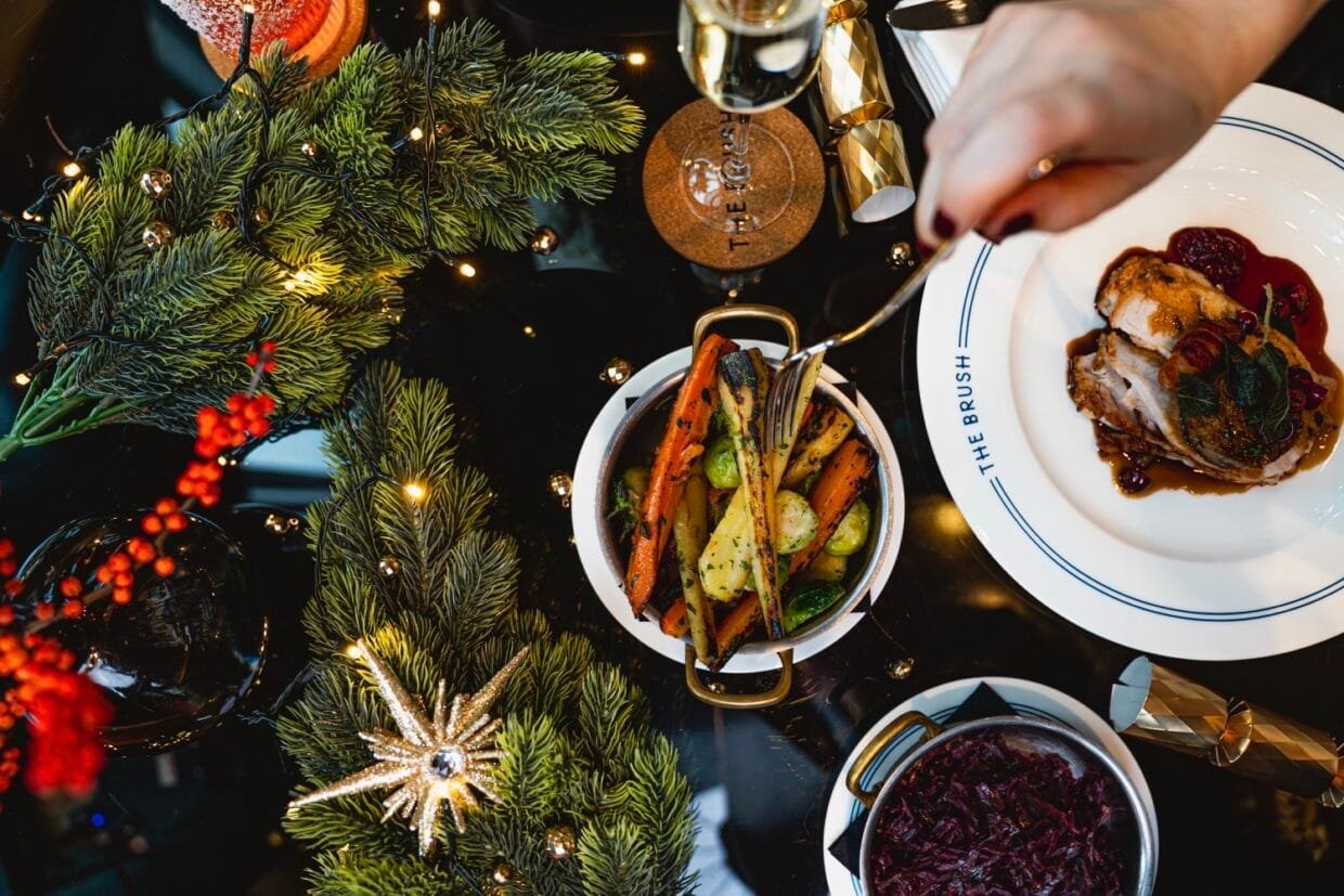 Brush East London Grand Cafe Brings Winter Warmth to Hoxton with Hot Toddy Terrace and Festive Menus 6 Festive dishes served at Brush East London Grand Cafe showcasing modern European flavours and seasonal comfort.