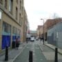New Inn Yard, a narrow street in Shoreditch, East London