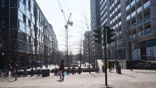 Dalston Square and its towers in Dalston, east London