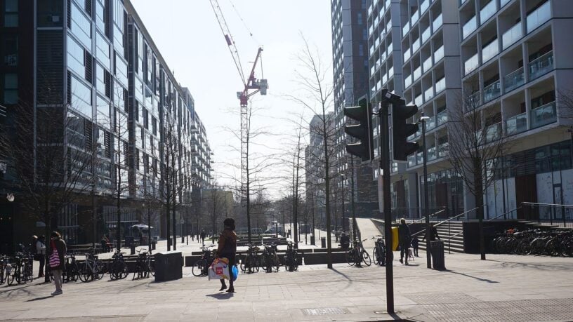 Dalston Square and its towers in Dalston, east London