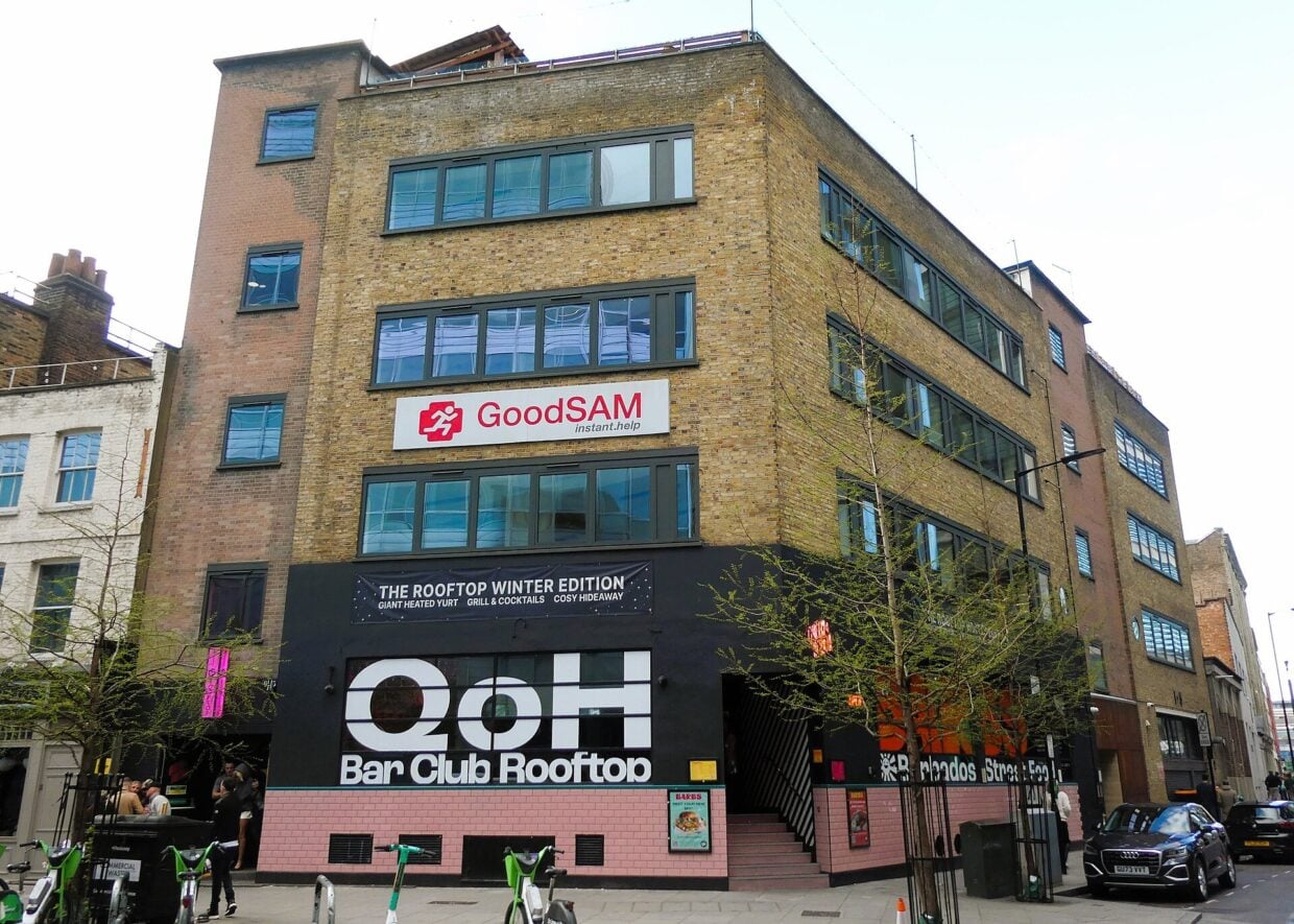 The Queen of Hoxton building on Curtain Road in Shoreditch