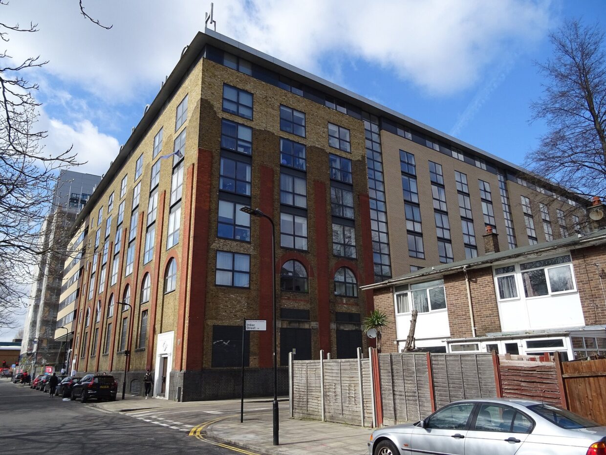 The former Gainsborough film studios site on Poole Street in Hoxton