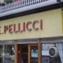 The yellow shopfront of E. Pellicci cafe at 332 Bethnal Green Road
