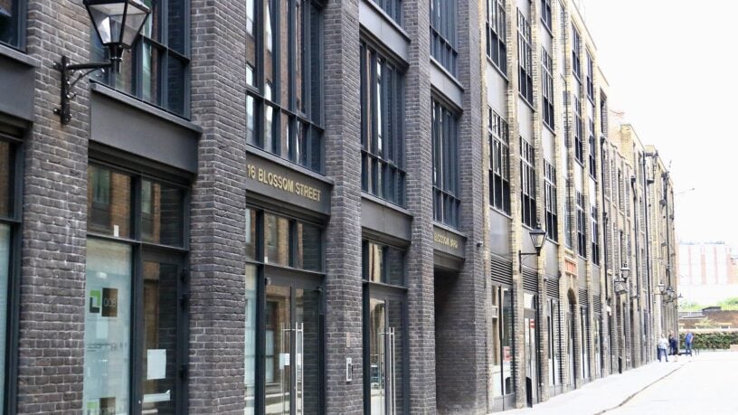New buildings along Blossom Street, London E1