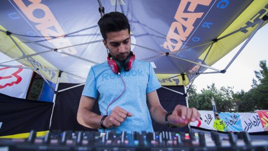 A DJ playing a set