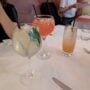 Two alcohol-free mocktails in glasses