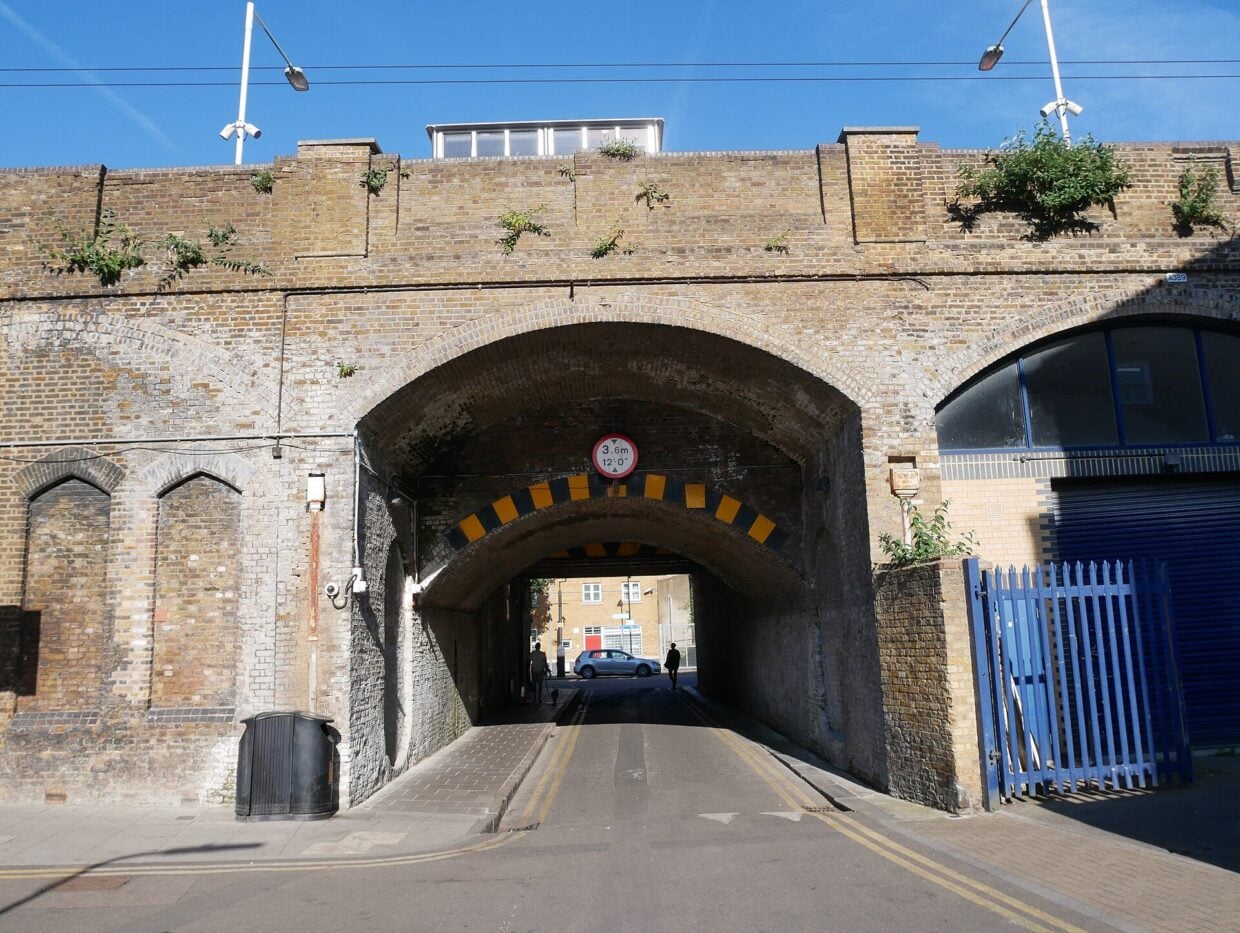 A railway archway near London Fields station in Hackney