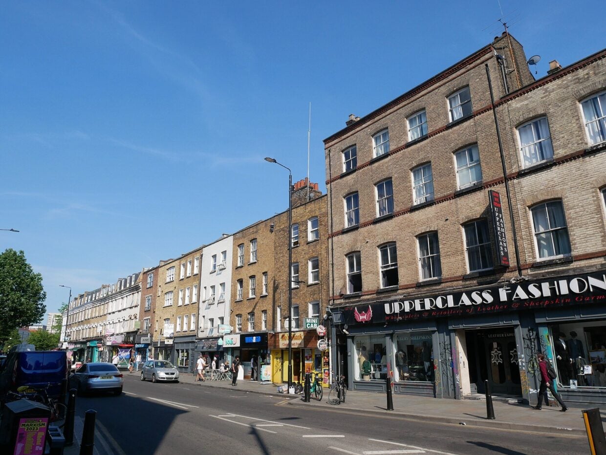 Shopfronts on Bethnal Green Road in Shoreditch