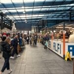 The covered hall of Old Spitalfields Market in November