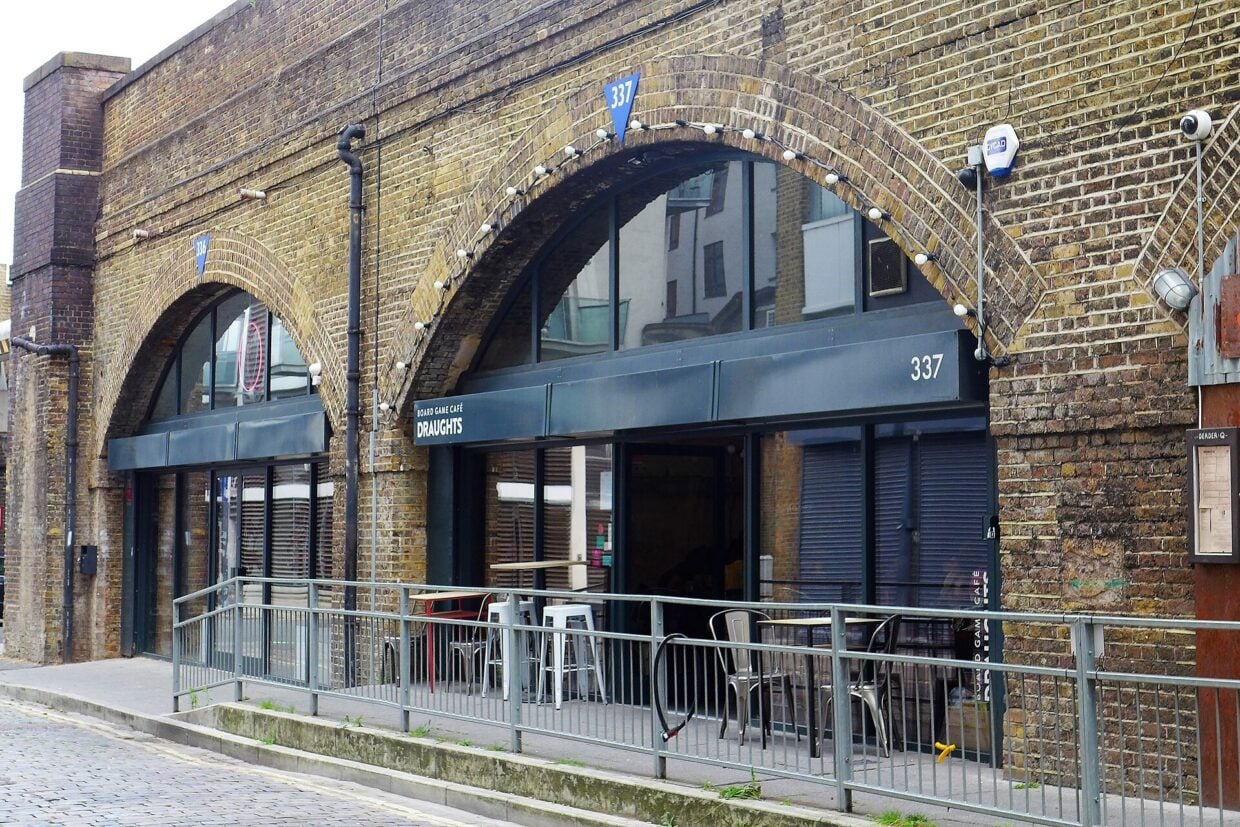 Draughts board game cafe in Haggerston