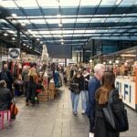 Stalls under the roof of Old Spitalfields Market