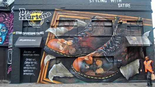 A street art mural in Shoreditch