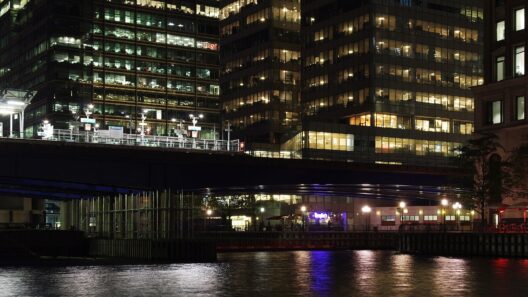 Warehouses and the dock at West India Quay