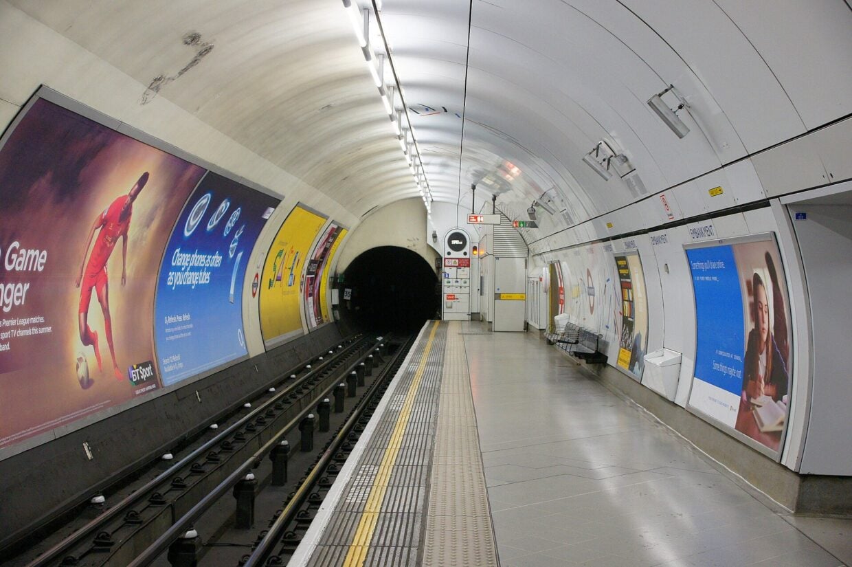 Northern line platform at Embankment tube station