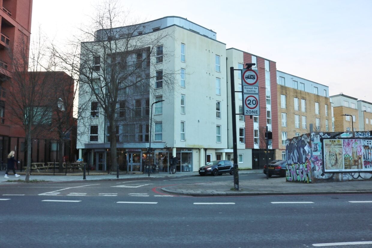 Shops along Kingsland Road in Dalston, east London