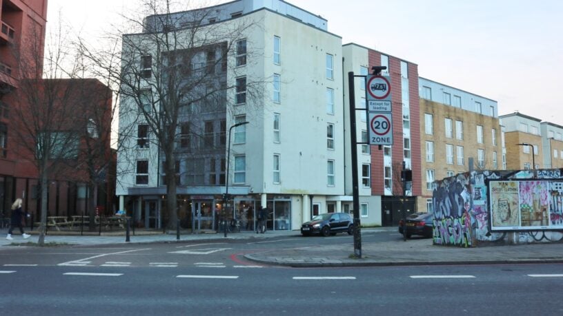 Shops along Kingsland Road in Dalston, east London
