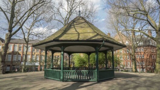 The bandstand on the raised garden at Arnold Circus, Boundary Estate