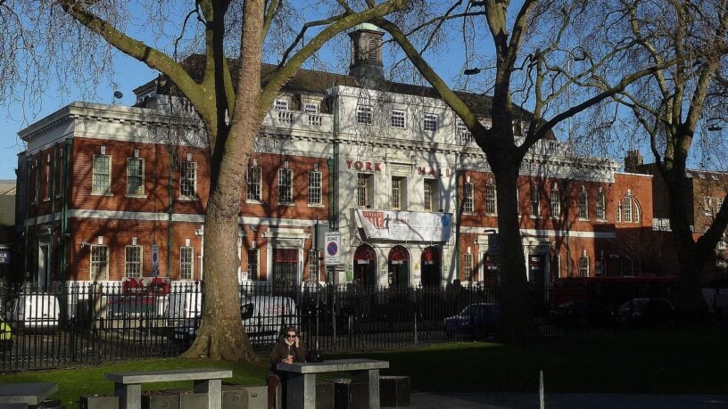 York Hall leisure centre and boxing venue on Old Ford Road, Bethnal Green