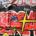 View of street art on the front of Shoreditch tube station on Pedley Street - geograph.org.uk - 7828536
