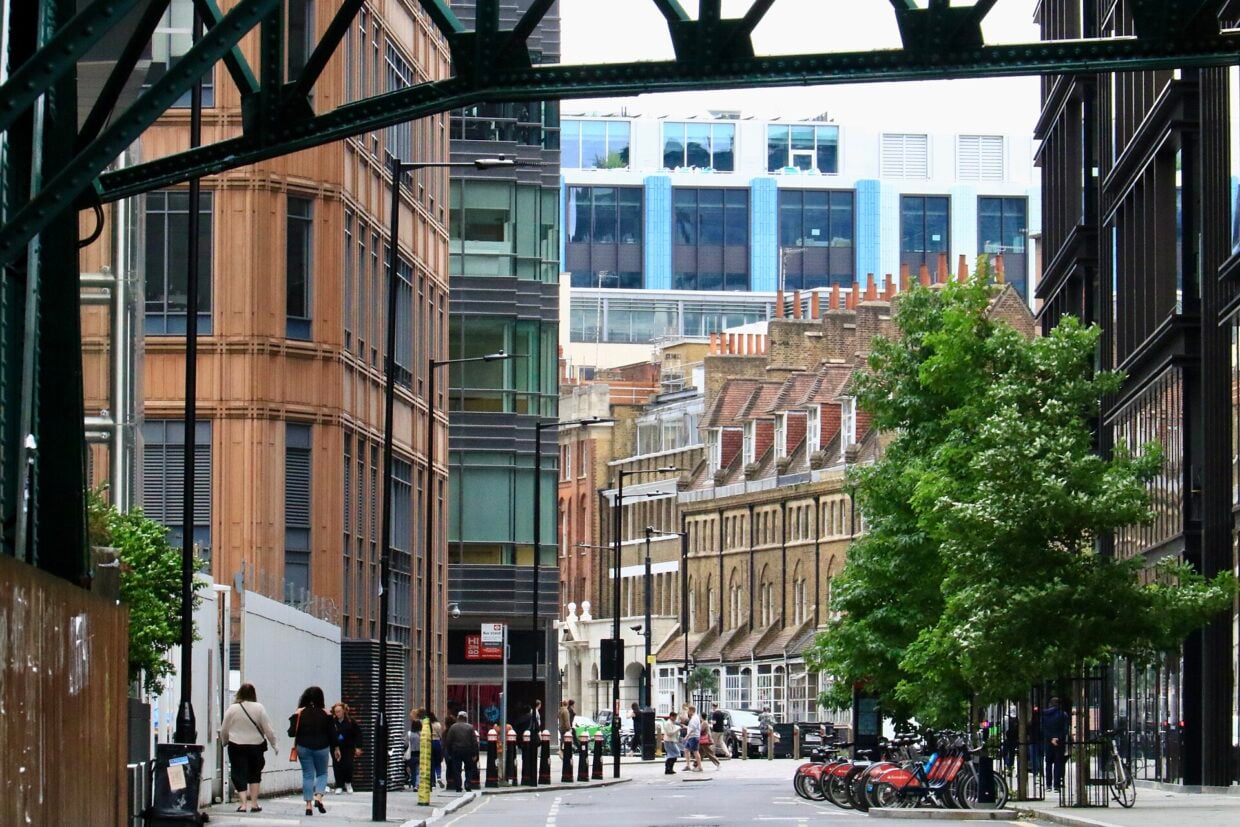 Worship Street in Shoreditch, London EC2